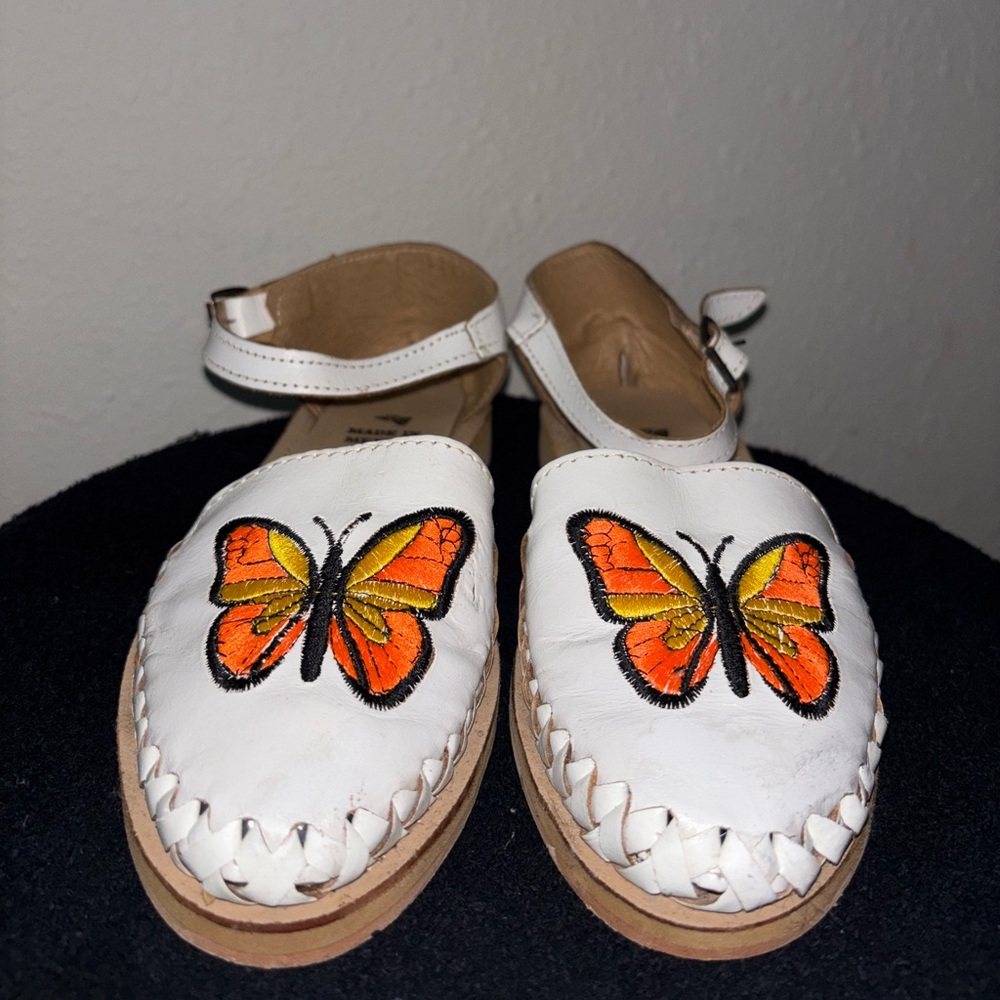 Artisan Huaraches White & Orange | Women’s 8